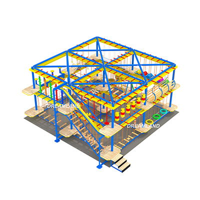 Square-shaped Indoor Rope Course Equipment Supplier