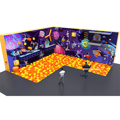 Space Style Super Challenge Wall for Trampoline Park