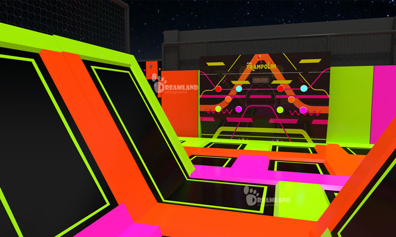 Indoor trampoline park
